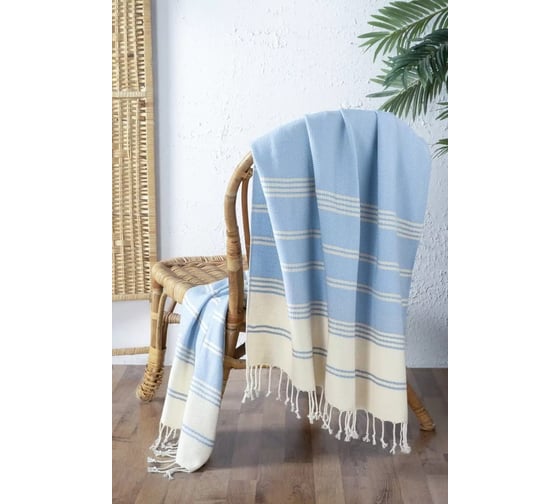 Набор полотенец Arya Home Arya с бахромой, 38x68, 2 шт., Zigzag светло-синий 8680943226204