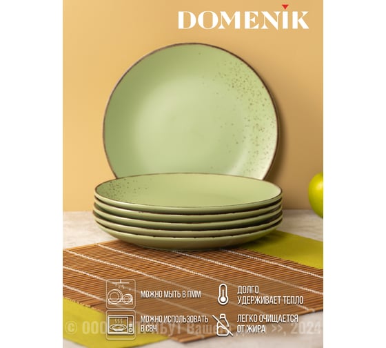 Тарелка обеденная OH SPLASH зеленый 24см DOMENIK DMD171