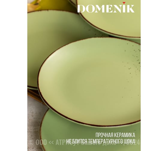 Тарелка обеденная OH SPLASH зеленый 24см DOMENIK DMD171