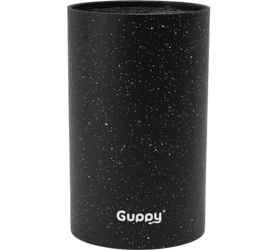 Подставка для ножей Guppy универсальная 11х18 см Черная белая крошка 8455840