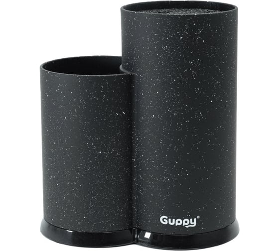 Подставка для ножей и кухонных принадлежностей Guppy универсальная 20х11х22 см черная с крошкой 8455865 1