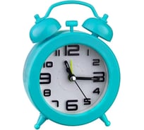 Часы-будильник Perfeo Quartz PF-TC-015, круглые диам. 9,5 см, синие 30015238