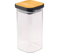 Банка для хранения сыпучих продуктов Attribute квадратная BAMBOO 300мл AJB106
