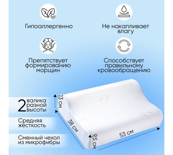 Подушка анатомическая Столица Текстиля RELAX 38х53 R-3853