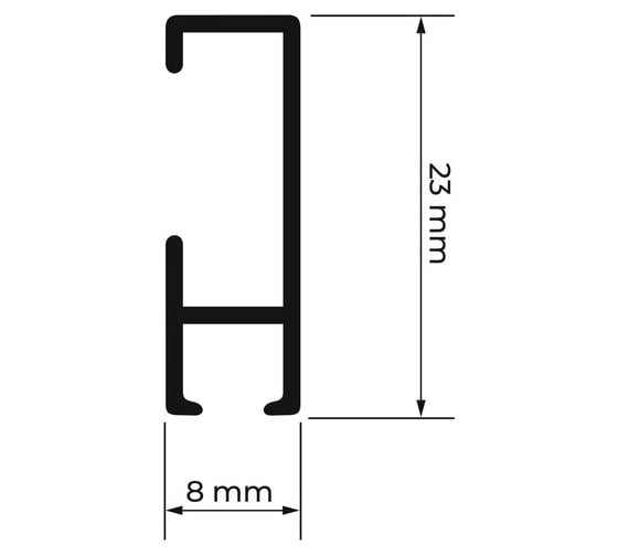 Карниз алюминиевый LM DECOR D-2 Премиум, составной, 1 рядный, 2,6 м, белый D2PA260A