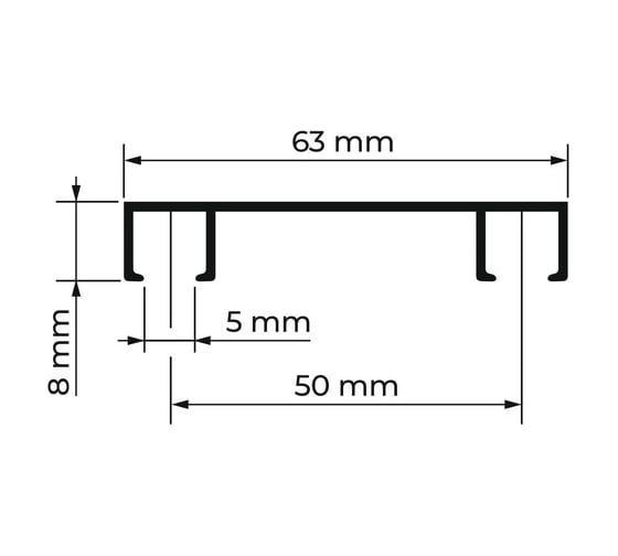 Карниз алюминиевый LM DECOR D-6 Премиум, составной, 2-х рядный, 3,0 м (2х1,5 м), белый D6PA300A