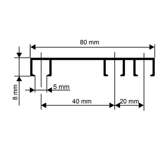 Карниз алюминиевый LM DECOR LmDecor D-8 Премиум, 3-х рядный, 1,5 м, белый D8PA150