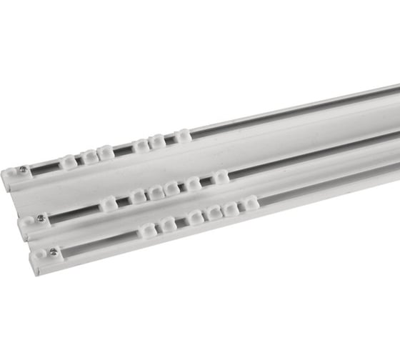 Карниз алюминиевый LM DECOR LmDecor D-8 Премиум, 3-х рядный, 2,0 м, белый D8PA200