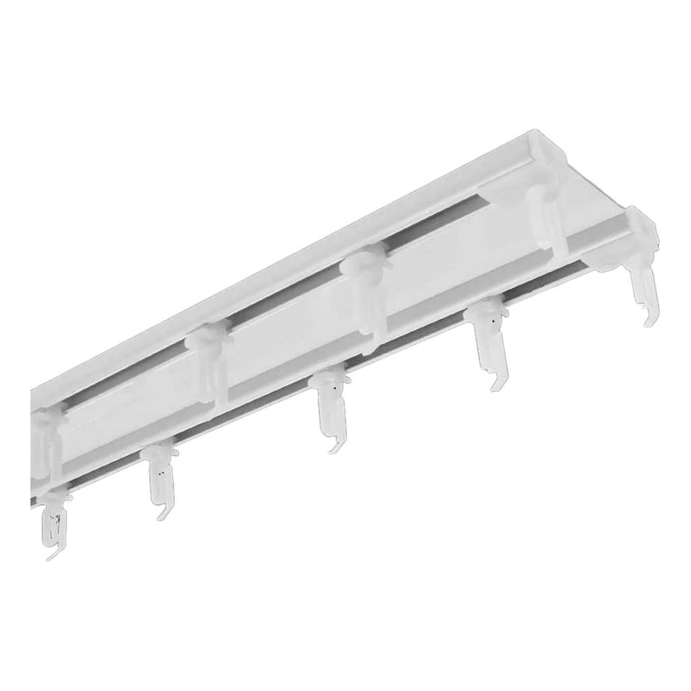 Карниз для штор LM DECOR D6 алюминиевый, двухрядный, потолочный, 220 см ...