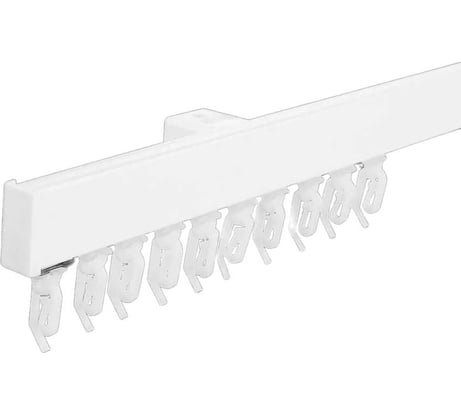 Карниз для штор LM DECOR D2 алюминиевый, однорядный, потолочный, 150 см, белый D2PA150