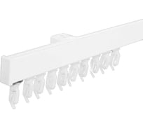 Карниз для штор LM DECOR D2 алюминиевый, однорядный, потолочный, 200 см, белый D2PA200