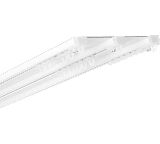 Карниз для штор LM DECOR D9 алюминиевый, трехрядный, потолочный, 150 см, белый D9PA150 1