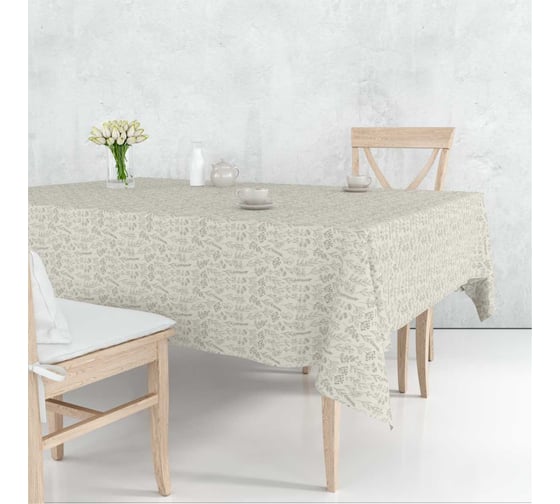 Скатерть Witerra СП 145x250 Ботаника слоновая кость 25 00000072323 1