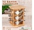 Набор банок для специй Good Sale на деревянной подставке, 12 шт., бежевый 10306 3