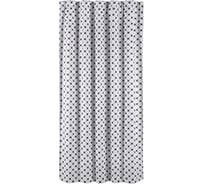 Штора готовая Moroshka Memphis 160x270 см, крепление: шторная лента, цвет черный, белый B15-47