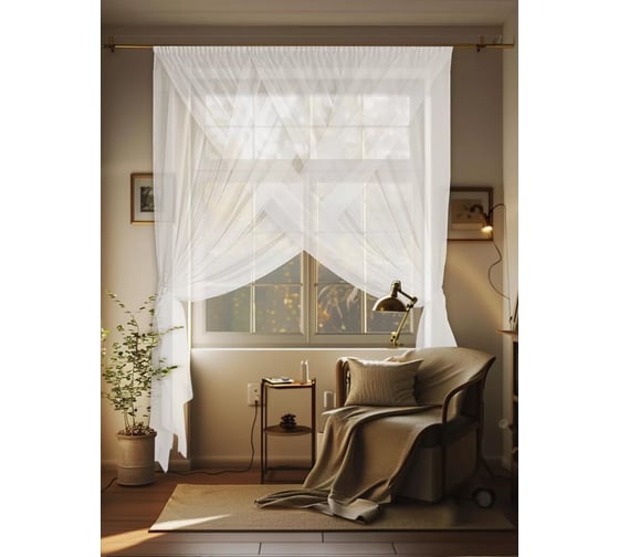 Комплект штор Witerra Лиана 300x250 см белый 110525