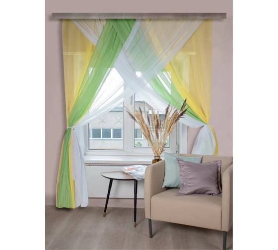 Комплект штор Witerra Лиана 300x250 см желтый 110526