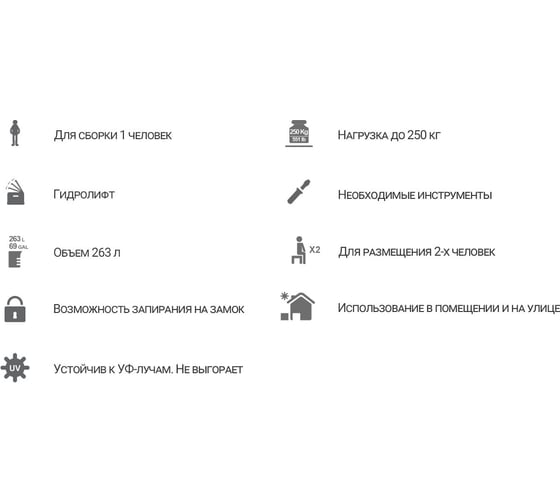 Сундук-лавочка TOOMAX антрацит Z599R197