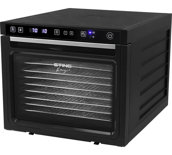 Сушилка для фруктов, овощей STINGRAY ST-FD710A 10 поддонов: 8+1 для ягод+1 для пастилы, черный 42730