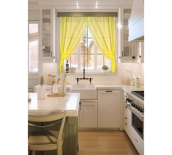 Комплект штор для кухни Witerra Дороти 280x180 см желтый 110485