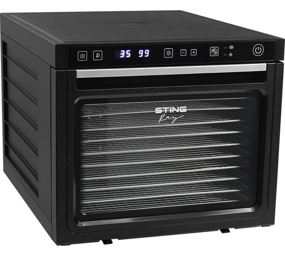 Сушилка для фруктов, овощей STINGRAY ST-FD710B 12 поддонов: 10+1 для ягод+1 для пастилы, черный 42747