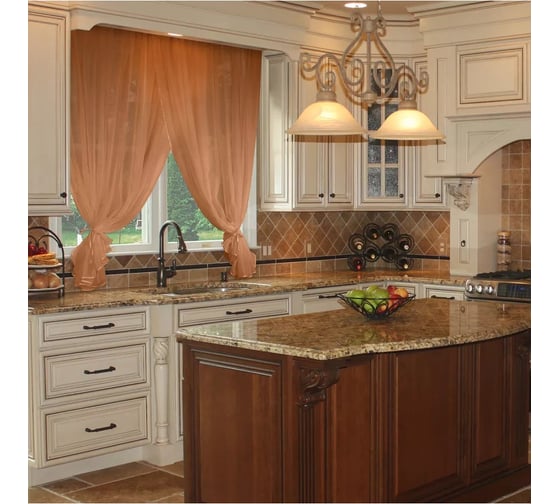 Комплект штор для кухни Witerra Дуэт 500x180 см какао 110506