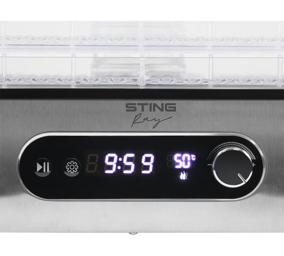 Сушилка для фруктов, овощей STINGRAY ST-FD715B 5 поддонов, черный/сталь 42737