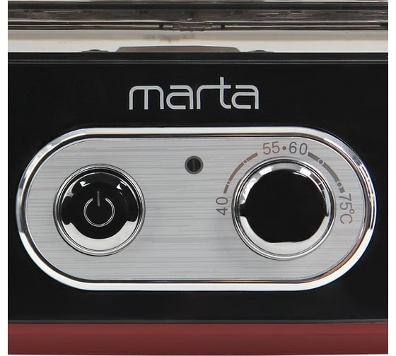 Сушилка для фруктов, овощей MARTA MT-1945 5 поддонов, черный/красный 40546