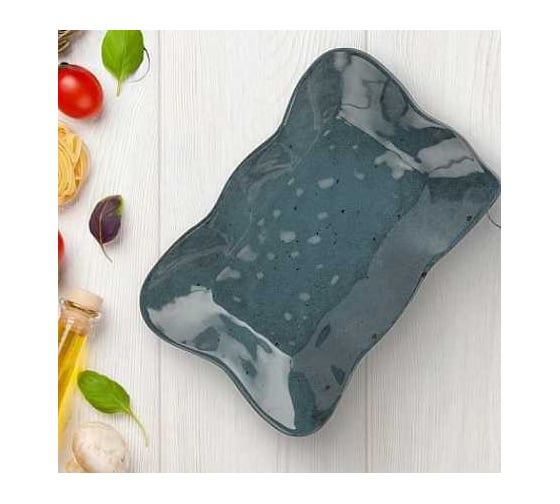 Овальное блюдо FIORETTA STONE TURQUOISE 26 см TDP578