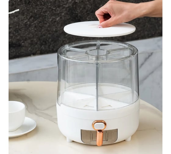 Контейнер для хранения круп с дозатором Oqqi 25.5x22x22 см cereal-organizer4