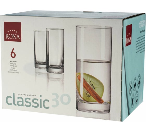 Набор стаканов RONA CLASSIC 300 мл, 6 шт. 806431004946
