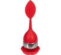 Сито для заваривания чая S-CHIEF нержавеющая сталь, силикон, 4х15 см, 1 шт., SHF-0341 №03 красный 708591