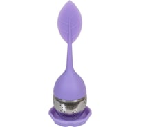 Сито для заваривания чая S-CHIEF нержавеющая сталь, силикон, 4х15 см, 1 шт., SHF-0341 №05 сиреневый 708593