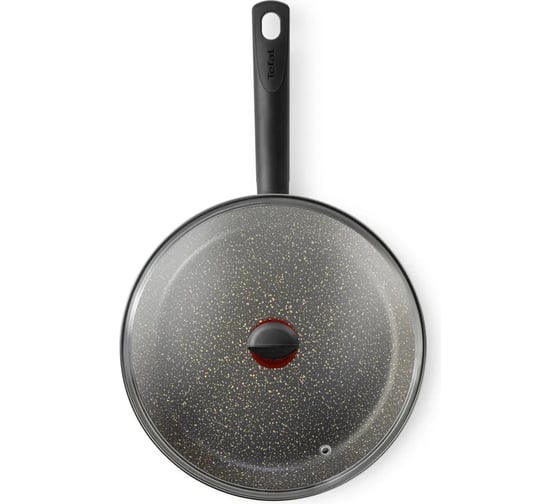 Сковорода TEFAL Natural Cook 04234926 круглая, 26 см, несъемная ручка, с крышкой, серый (9100052849) 1970638