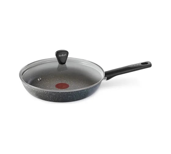 Сковорода TEFAL Natural Cook 04234926 круглая, 26 см, несъемная ручка, с крышкой, серый (9100052849) 1970638