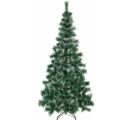Ель новогодняя искусственная Золотая сказка "Пушистая" 210 см, с инеем и шишками, зеленая 592046