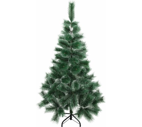 Ель новогодняя искусственная Золотая сказка "Пушистая" 150 см, с инеем и шишками, зеленая 592044