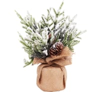 Ель новогодняя искусственная Золотая сказка настольная 34 см с шишками, литой ПЭТ 592012