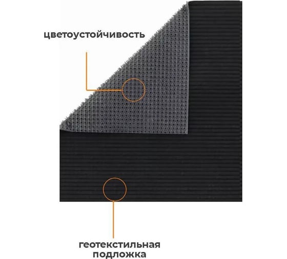 Щетинистое покрытие HOLIAF серое, 90 см х 400 см 054-400