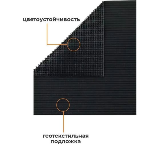 Щетинистое покрытие HOLIAF черное, 90 см х 150 см 045-150