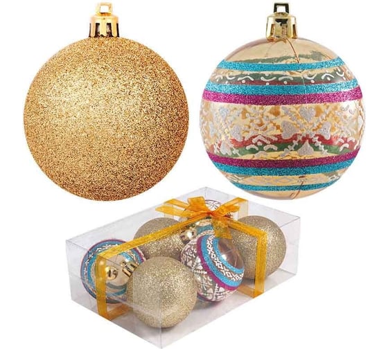 Набор шаров Волшебная страна PB6-6TDG-1-G, 6 см, 6 шт., 102154 1