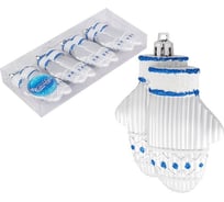 Набор елочных украшений Волшебная страна Варежки, цвет серебро, 4 шт., 007449