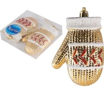 Набор елочных украшений Волшебная страна Варежки цвет золотой, 2 шт. 007446