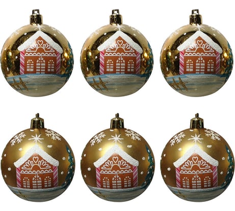 Набор шаров Волшебная страна Деревня 6 шт. 007491