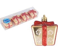 Набор елочных украшений Волшебная страна Подарки, золотой, 4 шт. 007465