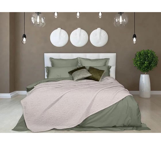 Пледовое покрывало Primavelle Linum 180x200 см, серый 250101820