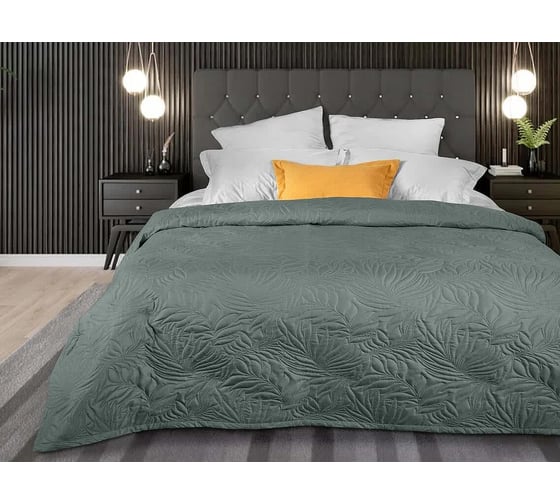 Покрывало Primavelle Arti 140x200 см, Листья графит 2519100514-61Lt