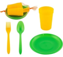 Набор посуды для пикника Mallony 4 персоны, 16 предметов АП195 008155