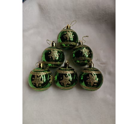 Шары новогодние 6 см, 6 штук. Магия праздника NB0606-02