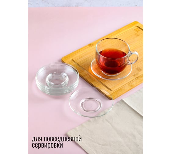 Набор Блюдце ООО ОСЗ ГЛАМУР 13см 6шт 08C1349-ECOM